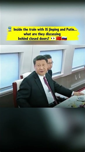 👀 Inside the Train With Putin & Xi Jinping! 🚆🔥 #youtubeshorts #putin #xijinping #russia #leadership