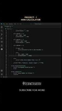 Build a Simple Calculator in Python | Python Project for Beginners 🐍💻 | #python #program