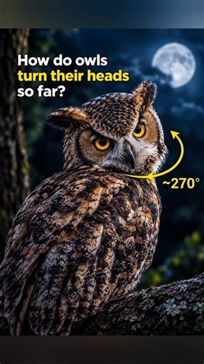 How Can Owls Turn Their Heads So Far? 🦉😳 #Shorts