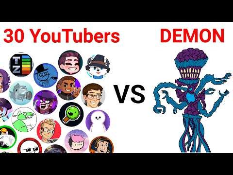 30 Youtubers Fight Against A Demon