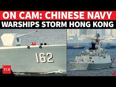 CHINA SOUNDS WAR ALARM? PLA Warships Storm Hong Kong After Xi's Taiwan Warning | WATCH