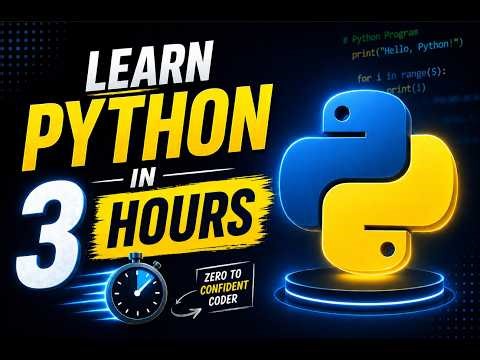 Learn Python in 3 Hours ⚡ Full Beginner Course (Step-by-Step)
