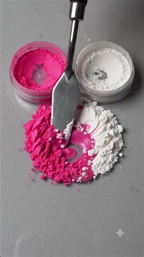 Mixing Neon Pink & White = This Gorgeous Color! 🎨✨ #shorts