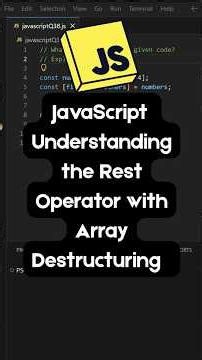 JavaScript Interview Question: Predict the Output of Array Destructuring with Rest Operator #coding
