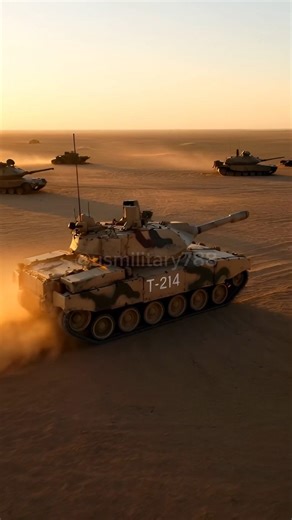 Epic Drone Strike on Desert Tank T-214 💥 | Cinematic War Video #shorts #military #warzone