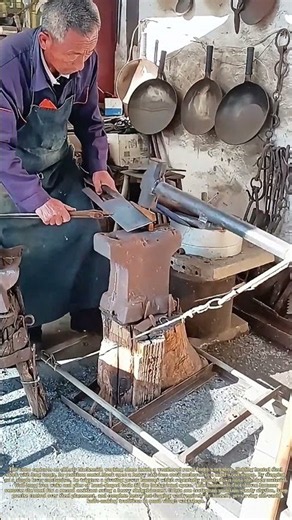 Striking Hot Steel: How a Foot‑Operated Hammer Shapes Hand‑Forged Kitchen Blades