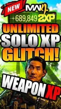*NEW*✅ UNLIMITED XP GLITCH DMZ MW4...SOLO XP GLITCH (MW4 GLITCHES, MW4 GLITCH) #mw4 #dmz WEAPON XP