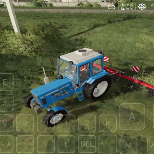 Прошёлся сеноворошилкой #farmingsimulator #fs19