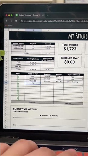 Budgeting my paycheck at 25 with 31,000 in credit card debt. #Shorts #debtfreewithesperanza
