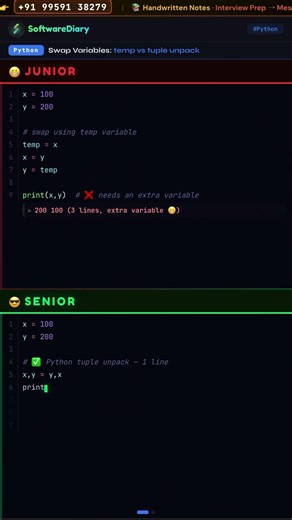 Junior vs Senior Python Developer 🐍 | This One Detail Matters! #ytshorts #coding #python