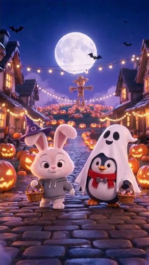 Halloween Background 🎃 Pumpkin Lantern Path | Trick-or-Treat Night