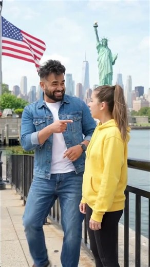 🗽 Statue Prank Surprises New York Tourist #comedy #funny #funny #usacontent #usa #prank #wedding