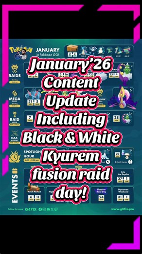 The Pokémon GO January 2026 events are here! Featuring Thundurus, Tornadus and #genesect along with new dynamax Pokemon’s debut and what I think is pretty epic #mareep spotlight hour. With a whole host of in-game events to look forward to! Here is part 1 of the major events happening in January 2026 in Pokémon GO, watch till the end. #kyurem #pokemongodaily #zebraz0220