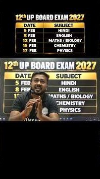 12th up board 2027 Timetable 🔥 New date #upboard2027 #class12