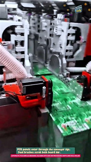 Automatic PCB Surface Brushing Machine with 1200 mm Processing Width and Dual Roller