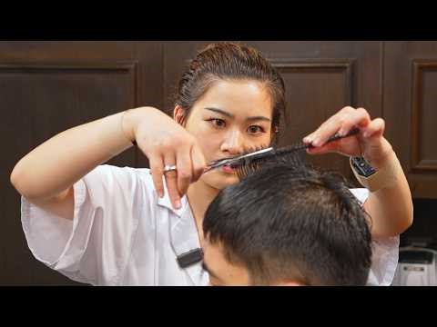 💈(ASMR) Japan’s Female Barber Experience You Won’t Find Anywhere Else | HiroGinza Barbershop Sendai