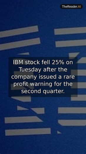 Why International Business Machines shares plummeted after a rare profit warning | #Shorts