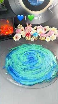 Blue+Green Glitter in Clear Slime=? |Slime ASMR 💚💙Ep.02 #satisfyling #slimevideos #glitterslime