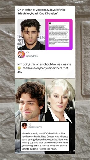 One Direction history: Zayn’s exit that shaped a whole generation 🎶 | Miranda Priestly & Nate Copper