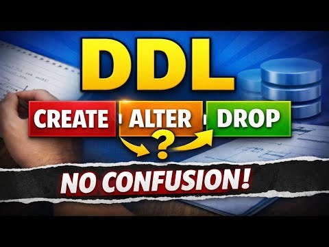 DDL Commands in SQL Explained Simply | CREATE, ALTER, DROP (No Confusion)