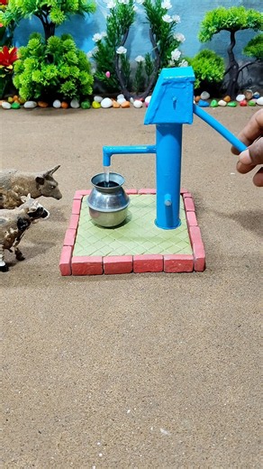 mini water hand pump project and Cows a Bath