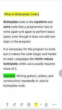 What is Boilerplate Code #kotlin #java #programming
