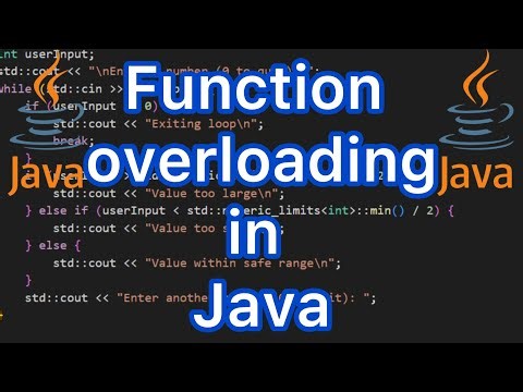 Funnction overloading in Java