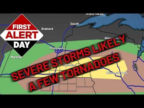 FIRST ALERT DAY: Severe Storms are Likely Monday Evening. Hail, Wind, & Tornadoes are all Possible.
