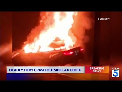Person dead after fiery crash near LAX