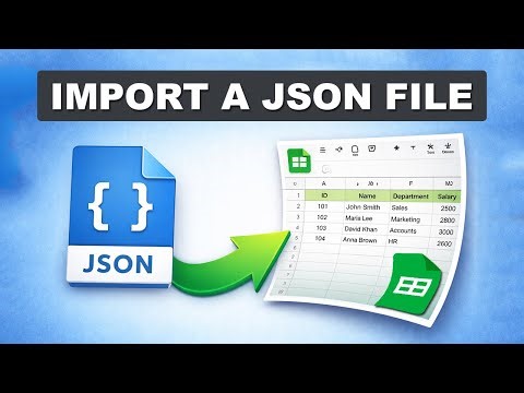 how to import a json file into google sheets