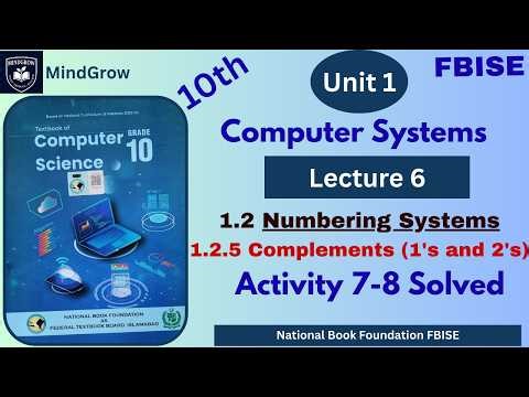 Unit 1 Computer Systems Lecture 6 |1’s & 2’s Complement | Class 10 Computer Science FBISE 2026 NBF