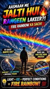 😳 Aasmaan Me Jalti Hui Rangeen Lakeer?! | Fire Rainbow Ka Sach