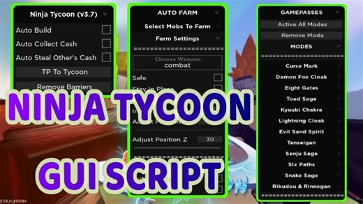 [working!] roblox ninja tycoon script GUI | kill others, kill NPC, ryo farm & more | pastebin 2021
