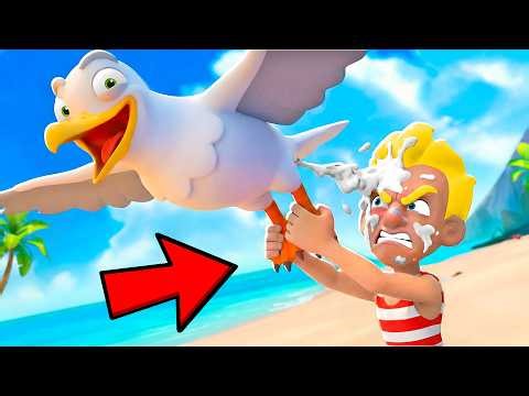 Seagull Causes Beach CHAOS In This Brand New VR Game!