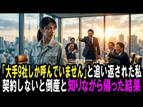 10社合同コンペで発注元が「大手9社しか呼んでいませんが!？お帰りください」私と契約しないと発注元は倒産と知りながら帰った結果.mp4#