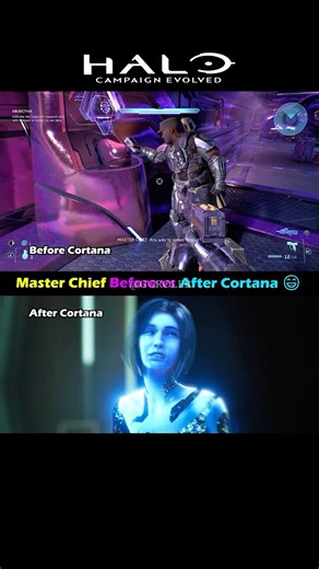Master Chief Before vs After Cortana 😁 Halo: Campaign Evolved