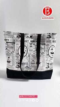 Tutorial on making a large-capacity tote bag! Super practical! With zippered compartments~ !