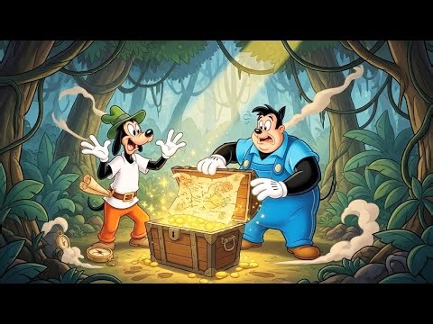 Goofy & Mickey Find a Mysterious Treasure Chest in the Jungle! The Funniest Surprise Ever