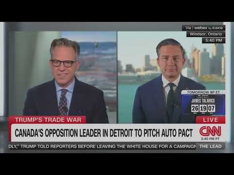 On CNN today with Jake Tapper to fight for a Tariff-Free 🇨🇦🇺🇸 Auto Pact.