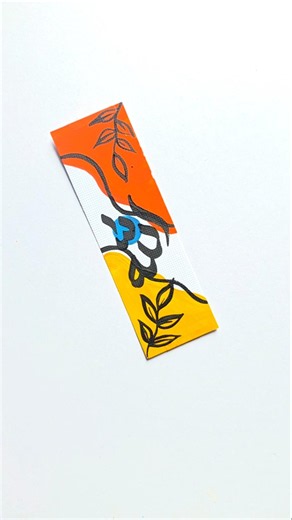 DIY handmade bookmark painting with Arabic calligraphy #arabicart #art #artshorts
