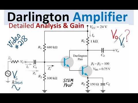 Darlington Transistor Amplifier Explained | DC Bias and AC Gain