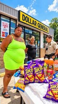 Woman Gets Caught Stealing Takis and Snacks From Dollar General #atlanta