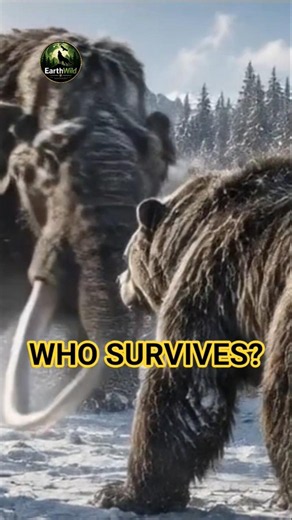American Mastodon vs Short-Faced Bear 🦣🐻 | The Ultimate Ice Age Battle! #Shorts#nature
