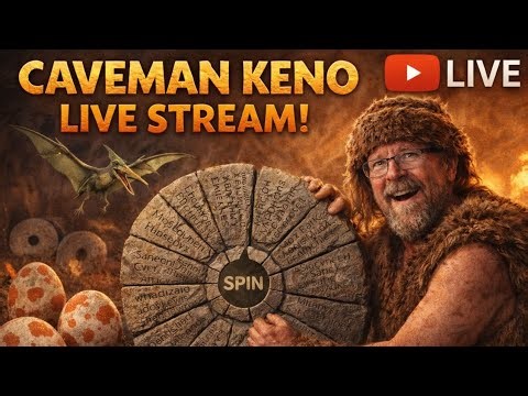 LIVE Caveman Keno Wheel Spins!