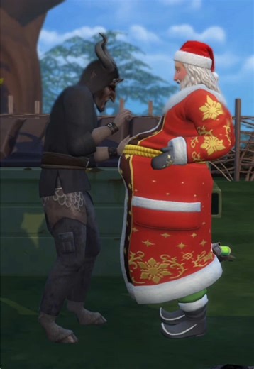 Krampus & Santa having a Baby Part 2🎅 ALSO THEY ARE NOT RELATED! SANTA IS NOT SAINT NICHOLAS. #TheSims #TheSims4 #santa #krampus