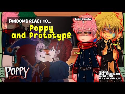 (🇺🇲) Fandoms React To Each Other: Poppy PlayTime (Prototype) | Contains Spoilers! | 2x Speed | GACHA