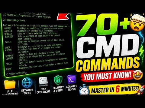 “70+ Windows CMD Commands You Must Know (Complete Beginner to Advanced Guide)”