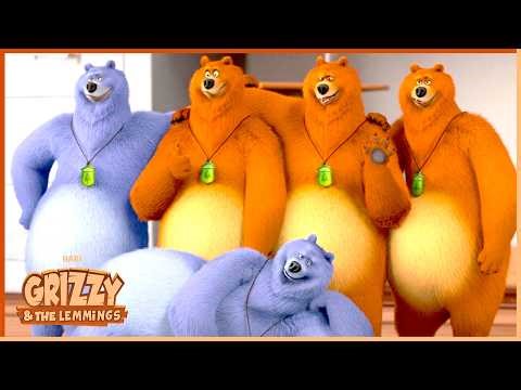 Bear Fractions | Grizzy & the Lemmings | 30' Compilation | 🐻🐹 Cartoon for Kids