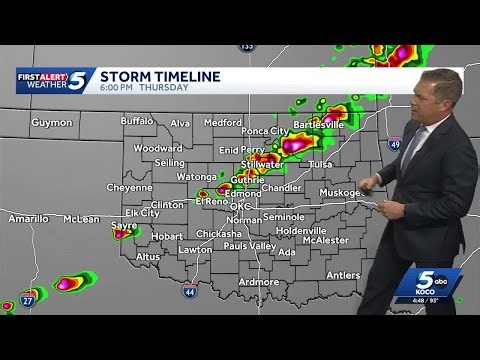 Severe storms firing off across Oklahoma Thursday afternoon