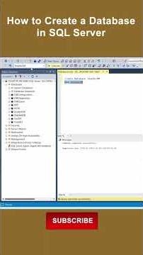 How to Create a Database in SQL Server